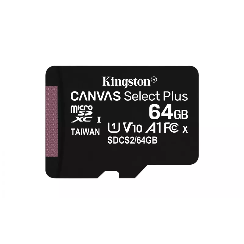 Kingston Technology Canvas Select 64GB micSDXC Plus 100R A1 C10 Karte + ADP