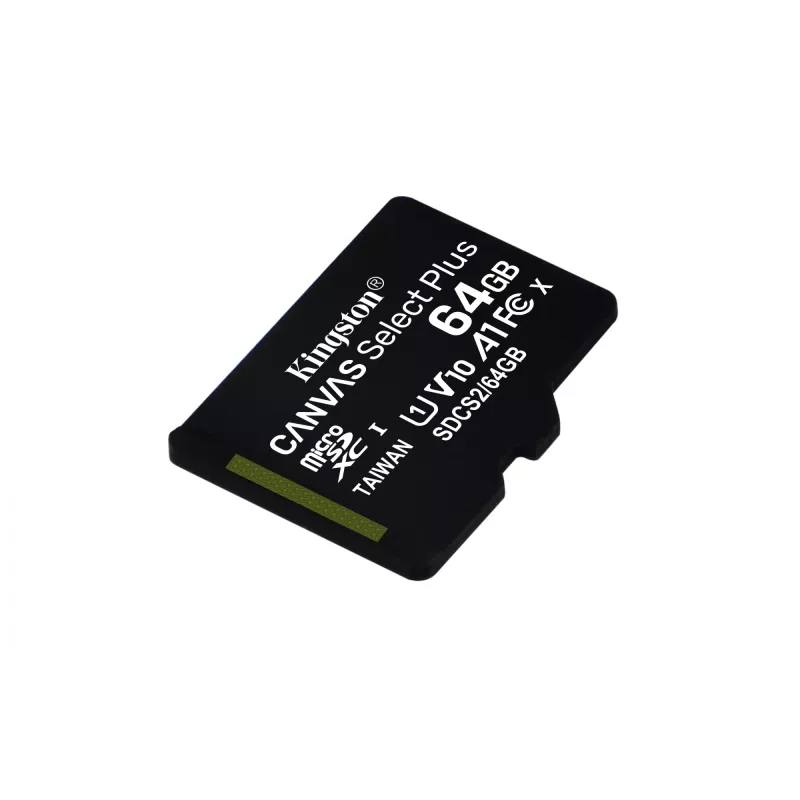 Kingston Technology Canvas Select 64GB micSDXC Plus 100R A1 C10 Karte + ADP