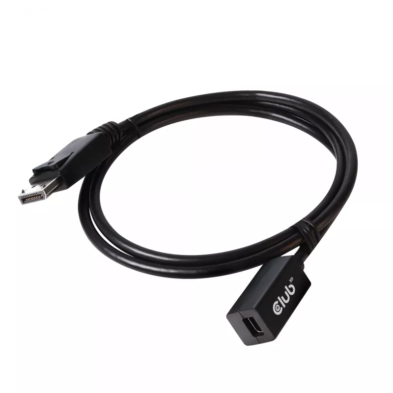CLUB3D Mini DisplayPort 1.4 auf DisplayPort Verlängerungskabel 8K60Hz DSC 1.2 HBR3 HDR bidirektional F/M 1m/3,28ft