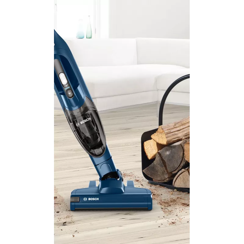 Bosch Serie 2 BBHF216 Akku-Staubsauger/Elektrischer Besen 2-in-1 Akku-Staubsauger Batterie Trocken Beutellos Blau