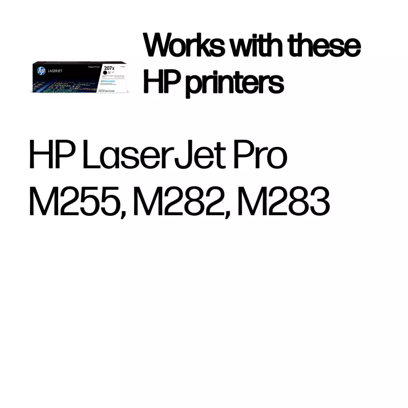 HP 207X Schwarze Original LaserJet Tonerkartusche mit hoher Reichweite, 3150 Seiten, Schwarz, 1 Stk.