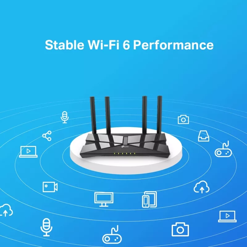 TP-Link Archer AX1500 Dual-Band Wi-Fi 6 Router, Schwarz