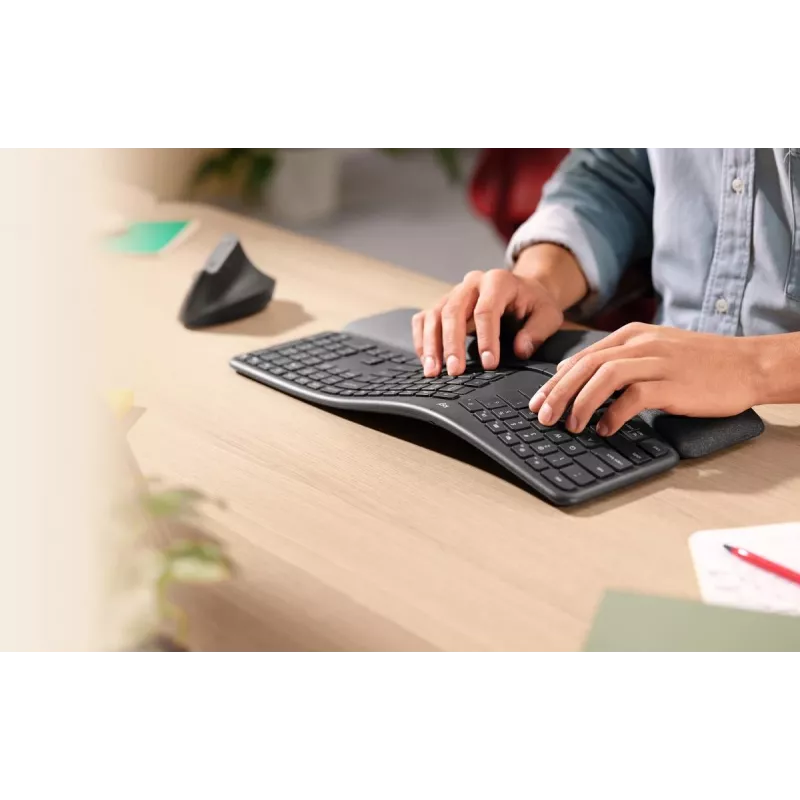 LOGITECH Ergo K860 - Kabellose Split-Tastatur Graphit Qwerty Pan Nordic