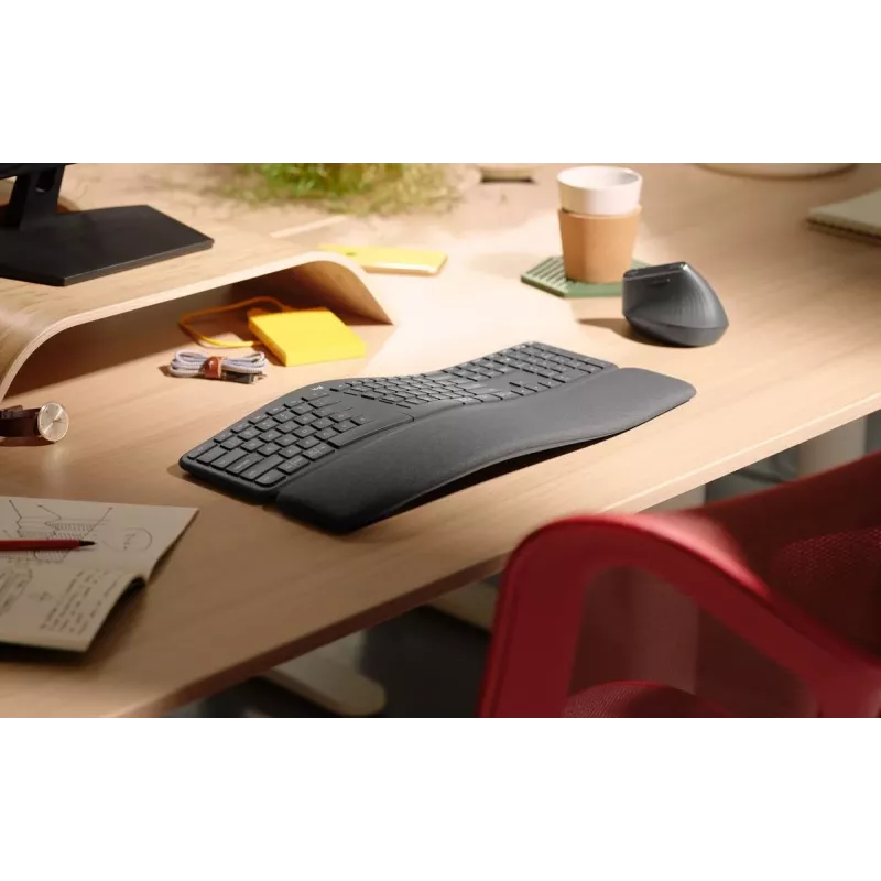 LOGITECH Ergo K860 - Kabellose Split-Tastatur Graphit Qwerty Pan Nordic