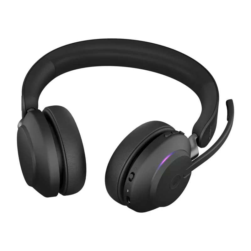 Headset Jabra Evolve2 65 USB-A Schwarz MS Ladegerät Stand Stereo