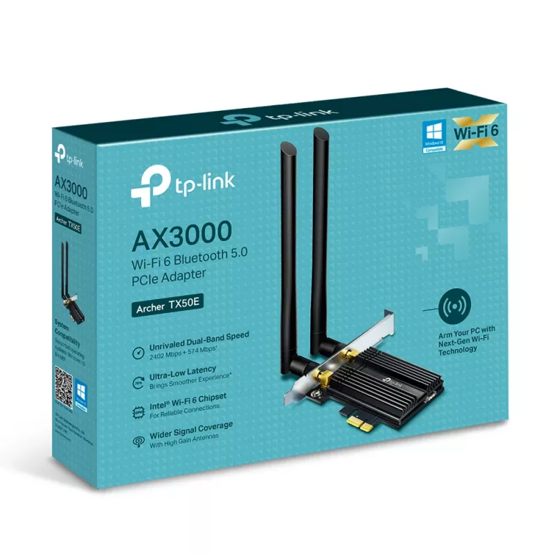 PCIe-Adapter TP-Link AX3000 Wi-Fi 6 Bluetooth 5.0