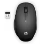 HP Dual Mode Black Mouse 300, Rechtshänder, Optisch, RF Wireless, 3600 DPI, Schwarz