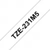 Brother TZE-231M5 Beschriftungsband Schwarz auf Weiß