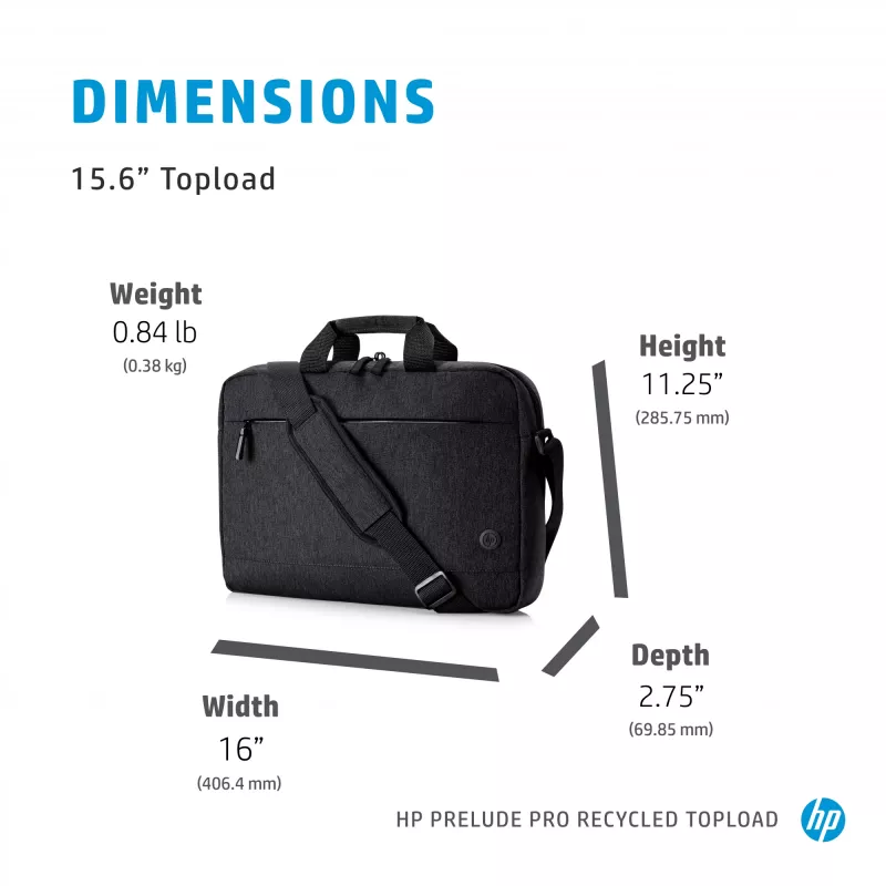 Aktentasche HP Prelude Pro 15,6 Zoll recycelte Toploader