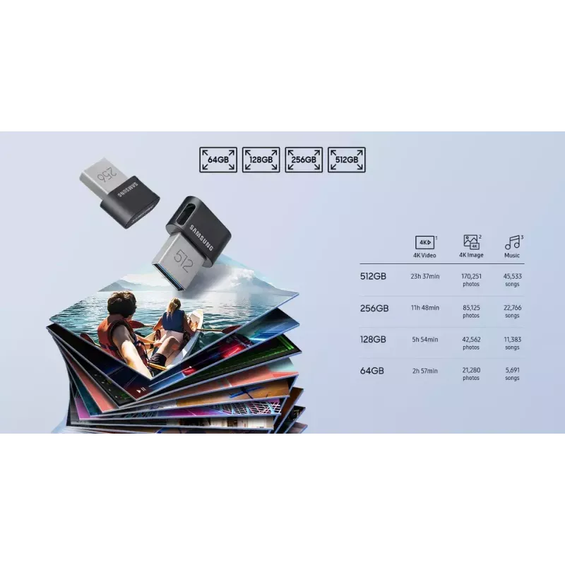 Samsung MUF-64AB USB-Stick 64 GB USB Type-A 3.2 Gen 1 (3.1 Gen 1) Grau, Silber