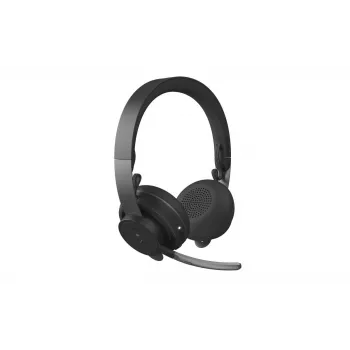 Logitech Zone Wireless MS 981-000854 Bluetooth-Headset, On-Ear, aktive Geräuschunterdrückung, kabelloses Qi-Laden, Microsoft Teams, Graphit