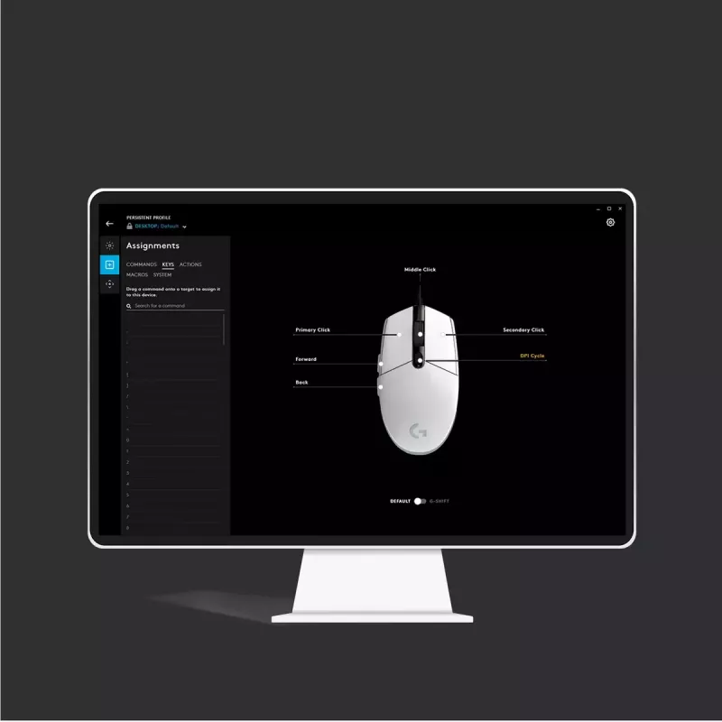LOGITECH G203 Lightsync Gaming-Maus USB Schwarz