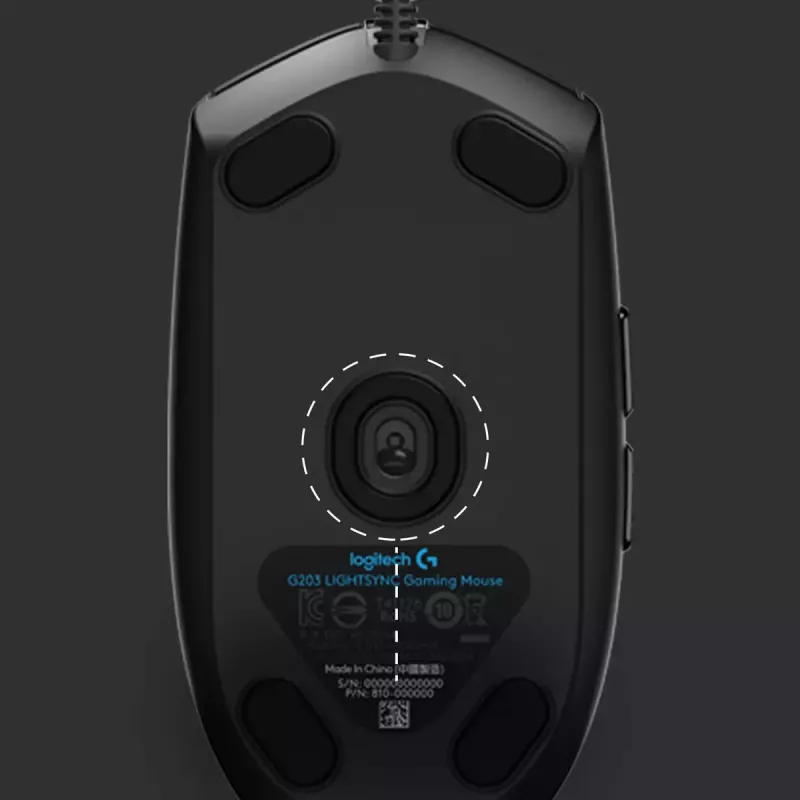 LOGITECH G203 Lightsync Gaming-Maus USB Schwarz