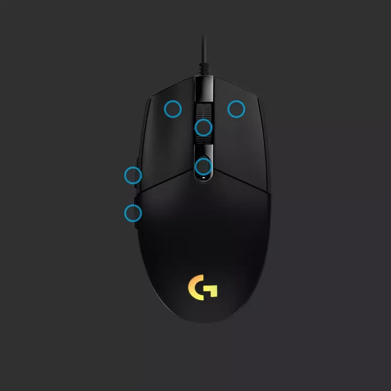 LOGITECH G203 Lightsync Gaming-Maus USB Schwarz