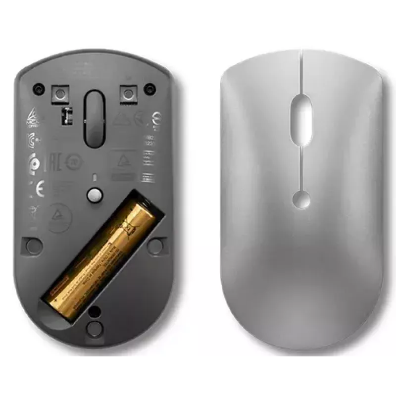 Optische Bluetooth-Maus Lenovo 600 — 2400 dpi, Bluetooth 5.0 Dual-Host, 3 Tasten, Kugelscrollrad, Eisengrau
