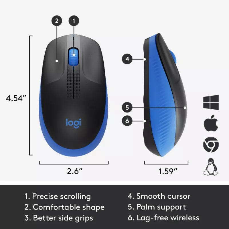 Maus Logitech M190 Kabellos USB