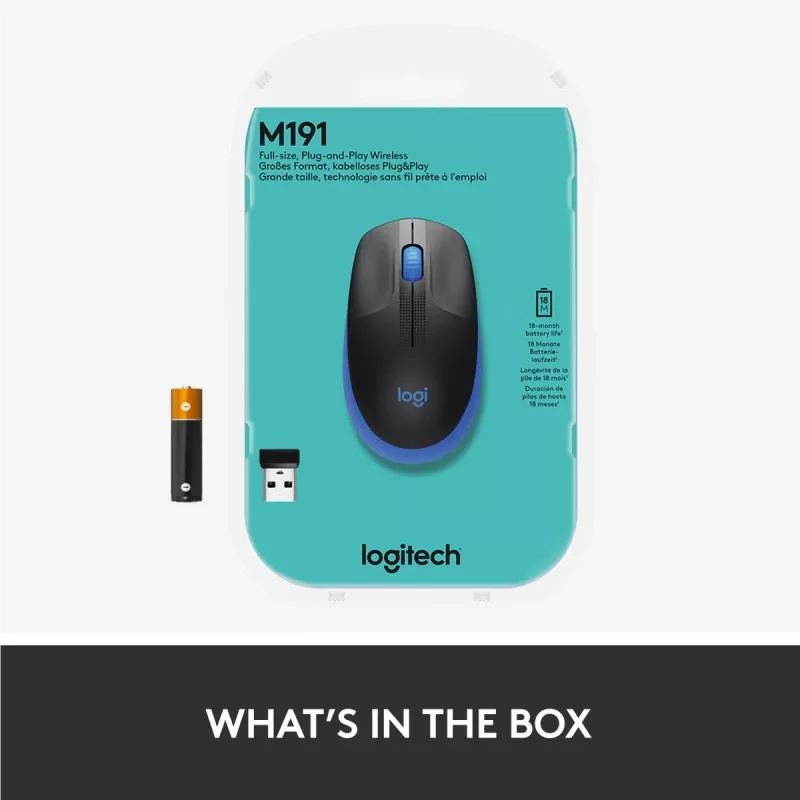 Maus Logitech M190 Kabellos USB