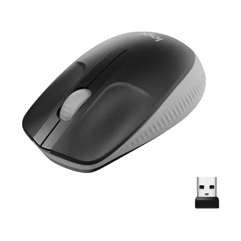 LOGITECH M190 Full-Size Wireless Maus Mitternachtsgrau