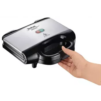 Sandwichmaker Tefal SM1572, 700 W, Grillplatten 230 x 130 mm, Edelstahl/Schwarz