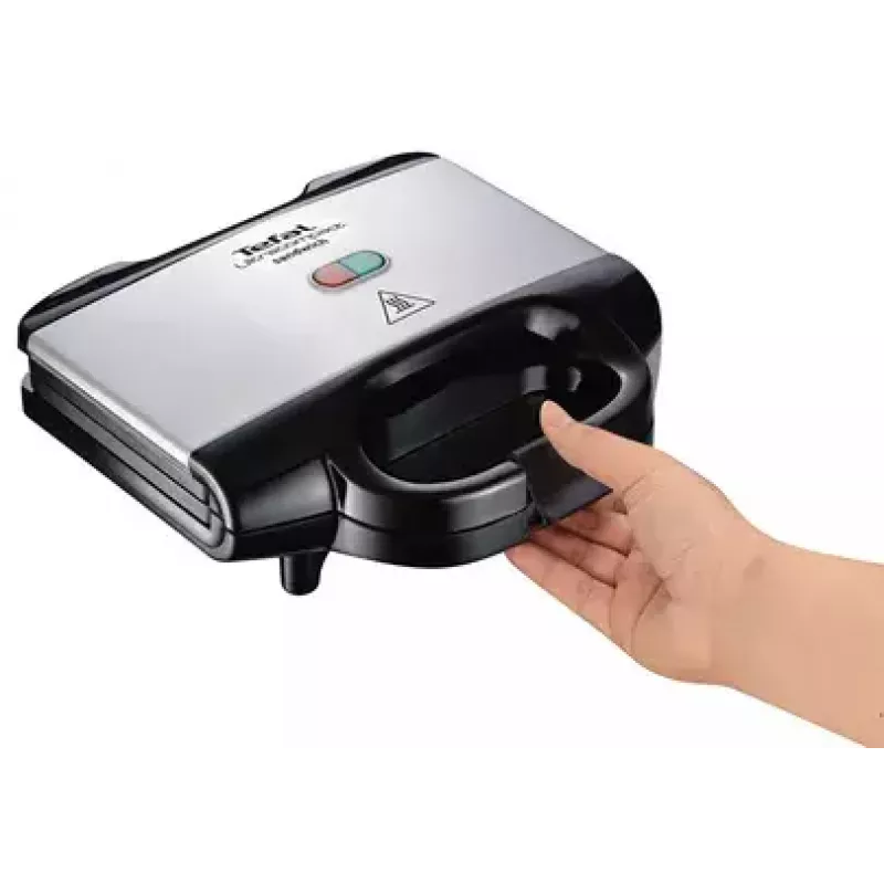Sandwichmaker Tefal SM1572, 700 W, Grillplatten 230 x 130 mm, Edelstahl/Schwarz
