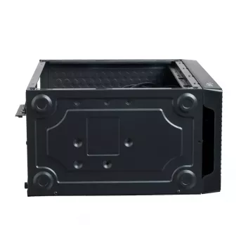 PC-Gehäuse Akyga AK36BK Micro Tower Schwarz — Micro Tower, unterstützt Flex-ATX/Mini-ITX/Micro-ATX, GPU max. 25 cm, CPU-Kühler max. 14 cm