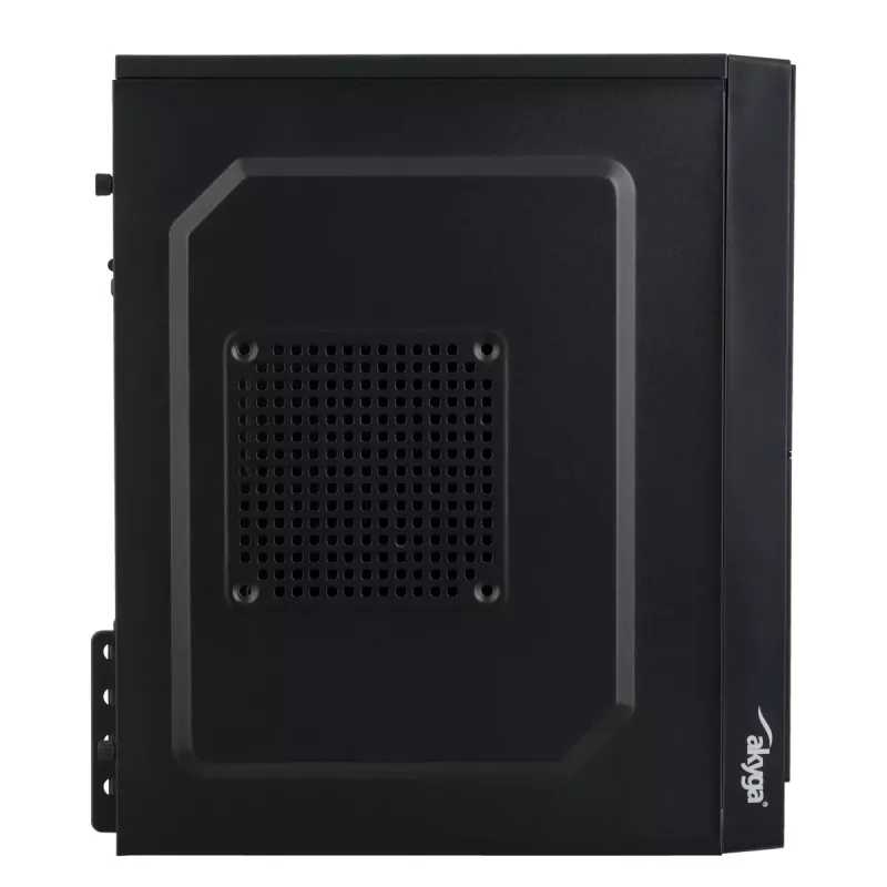 PC-Gehäuse Akyga AK36BK Micro Tower Schwarz — Micro Tower, unterstützt Flex-ATX/Mini-ITX/Micro-ATX, GPU max. 25 cm, CPU-Kühler max. 14 cm