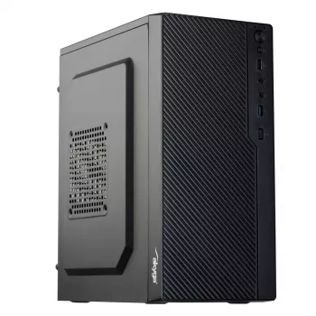 PC-Gehäuse Akyga AK36BK Micro Tower Schwarz — Micro Tower, unterstützt Flex-ATX/Mini-ITX/Micro-ATX, GPU max. 25 cm, CPU-Kühler max. 14 cm