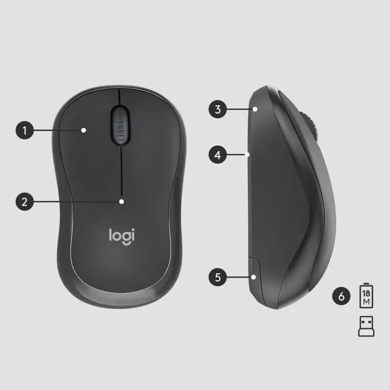 Logitech MK295 Silent Wireless Combo Tastatur RF Wireless QWERTY US International Schwarz