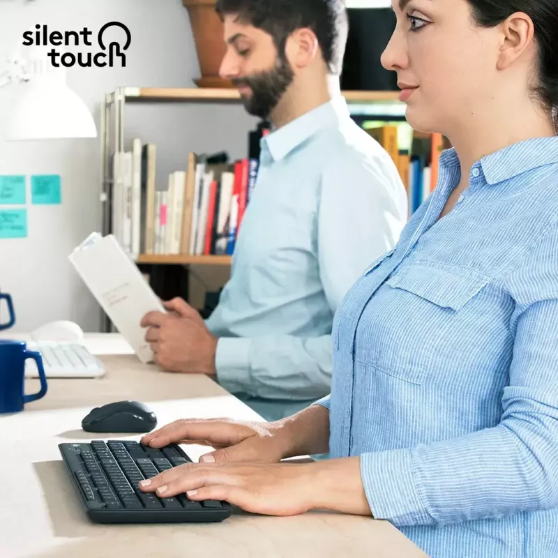Logitech MK295 Silent Wireless Combo Tastatur RF Wireless QWERTY US International Schwarz