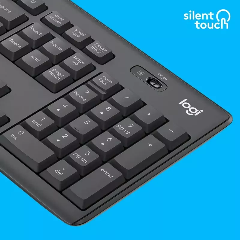 Logitech MK295 Silent Wireless Combo Tastatur RF Wireless QWERTY US International Schwarz