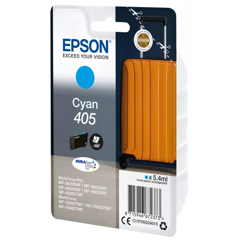 Epson Cyan 405 DURABrite Ultra Ink Tintenpatrone 1 Stk. Original Standardertrag