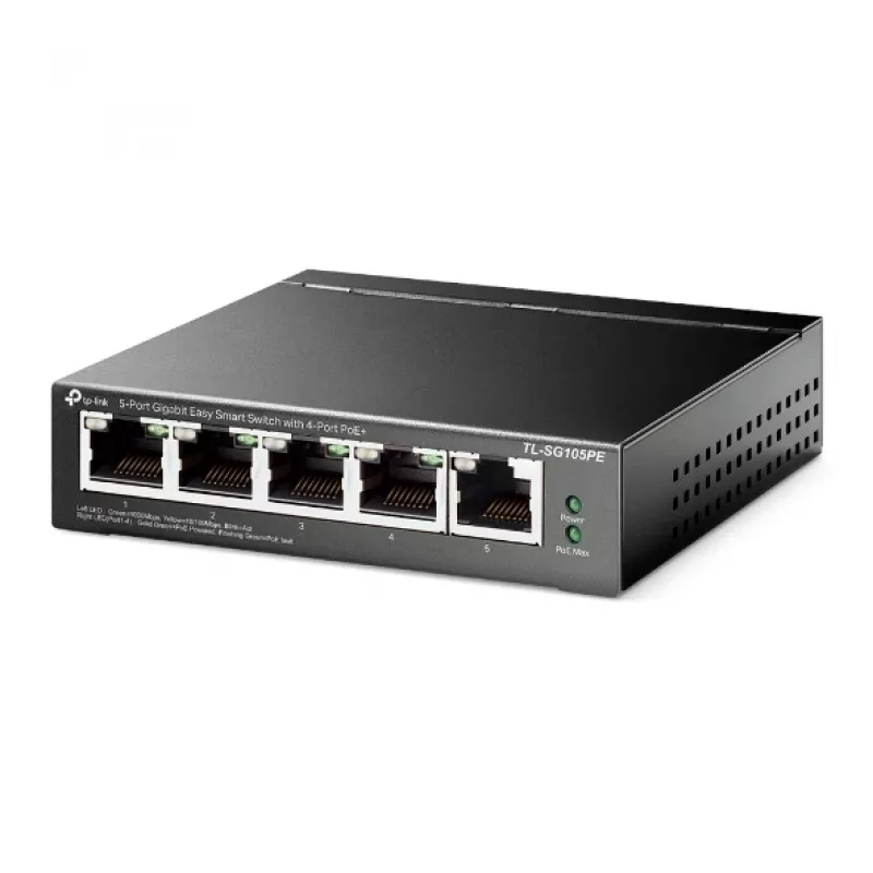 TP-Link 5-Port Gigabit Easy Smart PoE Switch mit 4-Port PoE+