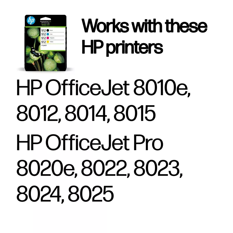 HP 912 4er-Pack Schwarz/Cyan/Magenta/Gelb Original Tintenpatronen