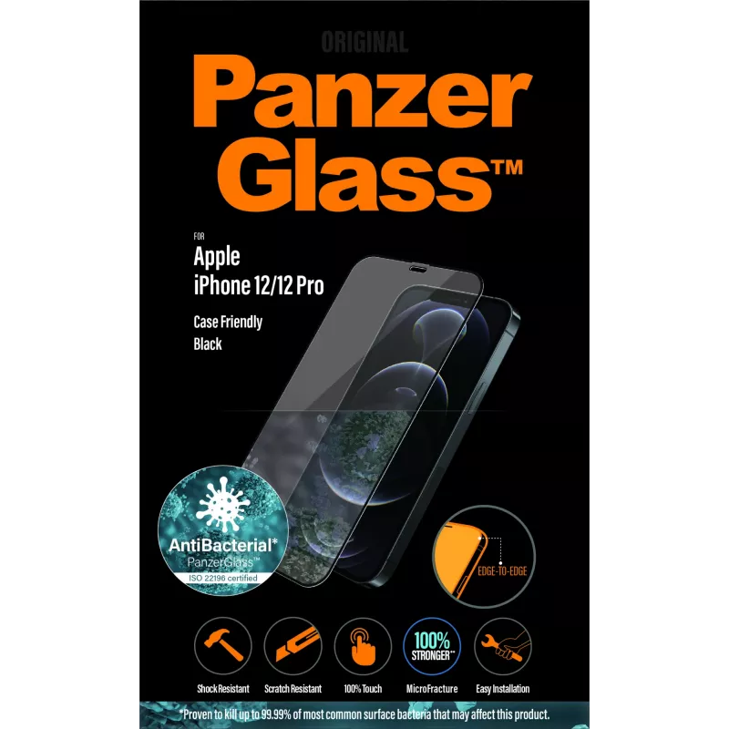 PanzerGlass ® Displayschutzfolie iPhone 12 | 12 Pro | Edge-to-Edge