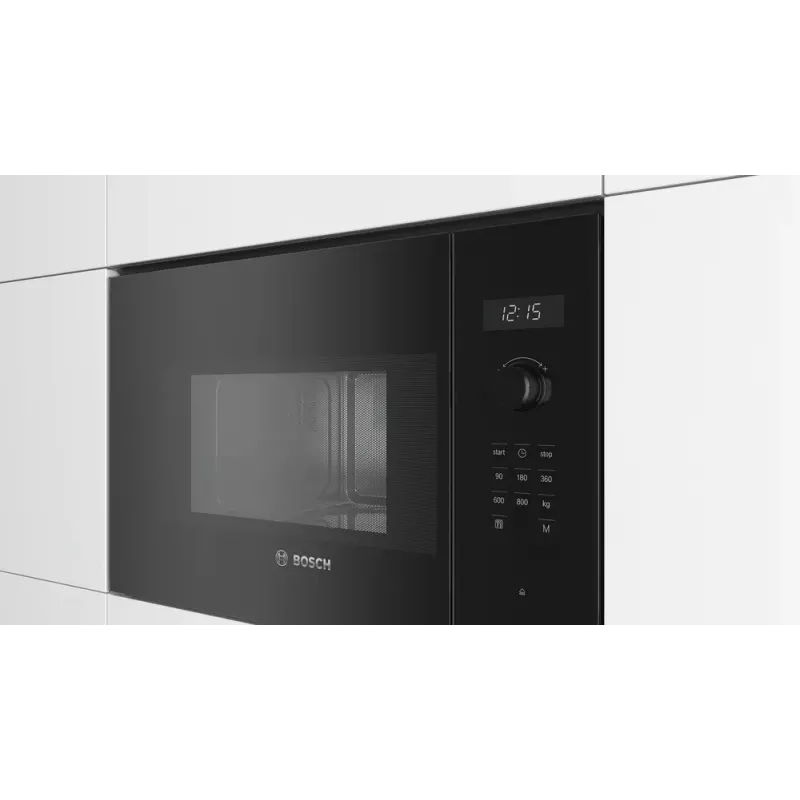 Einbau-Mikrowelle solo Bosch Serie 6 BFL524MB0 — 800 W, 20 L, Grill, Touch- & Drehregler, schwarz