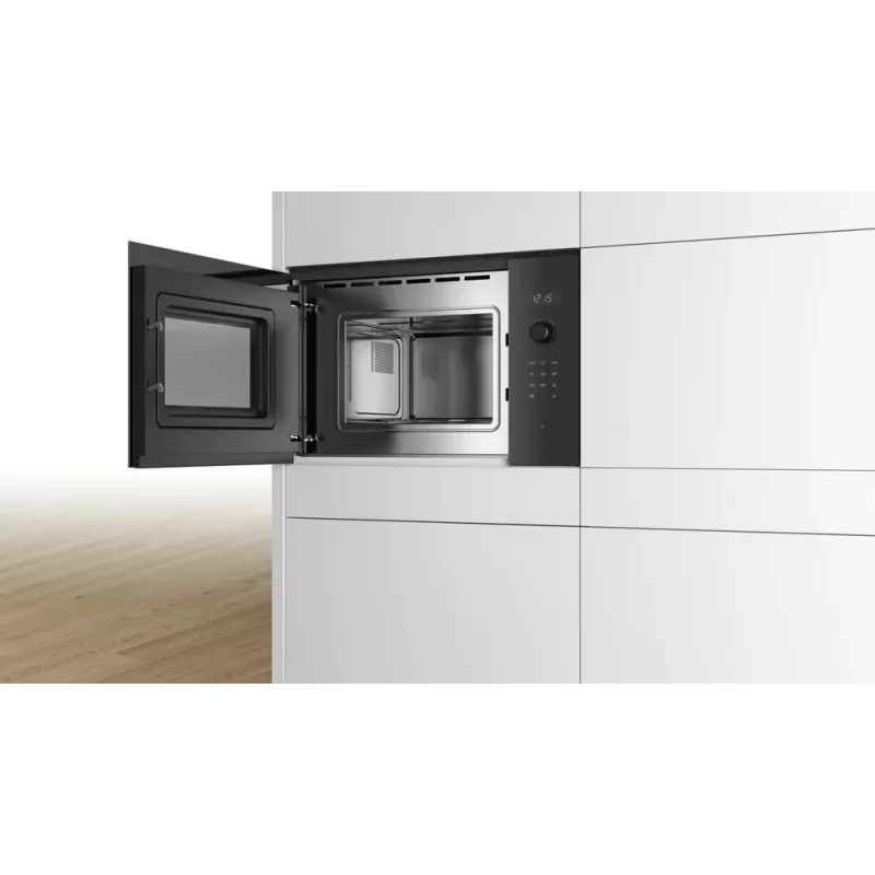 Einbau-Mikrowelle solo Bosch Serie 6 BFL524MB0 — 800 W, 20 L, Grill, Touch- & Drehregler, schwarz
