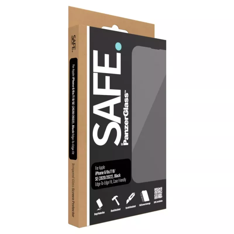 PanzerGlass SAFE. by ® Displayschutzfolie iPhone 8 | 7 | 6 | 6s | SE (2020/2022) | Randlos