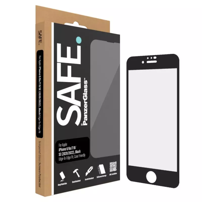 PanzerGlass SAFE. by ® Displayschutzfolie iPhone 8 | 7 | 6 | 6s | SE (2020/2022) | Randlos