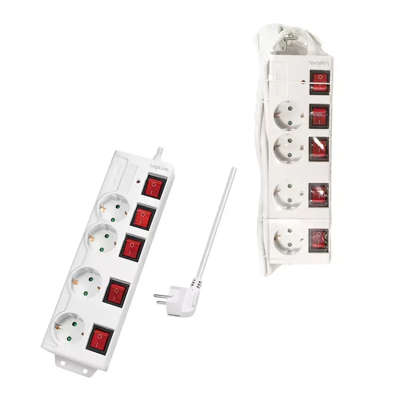 Power Extension LogiLink LPS252 1.5m 4 AC Outlets Indoor White