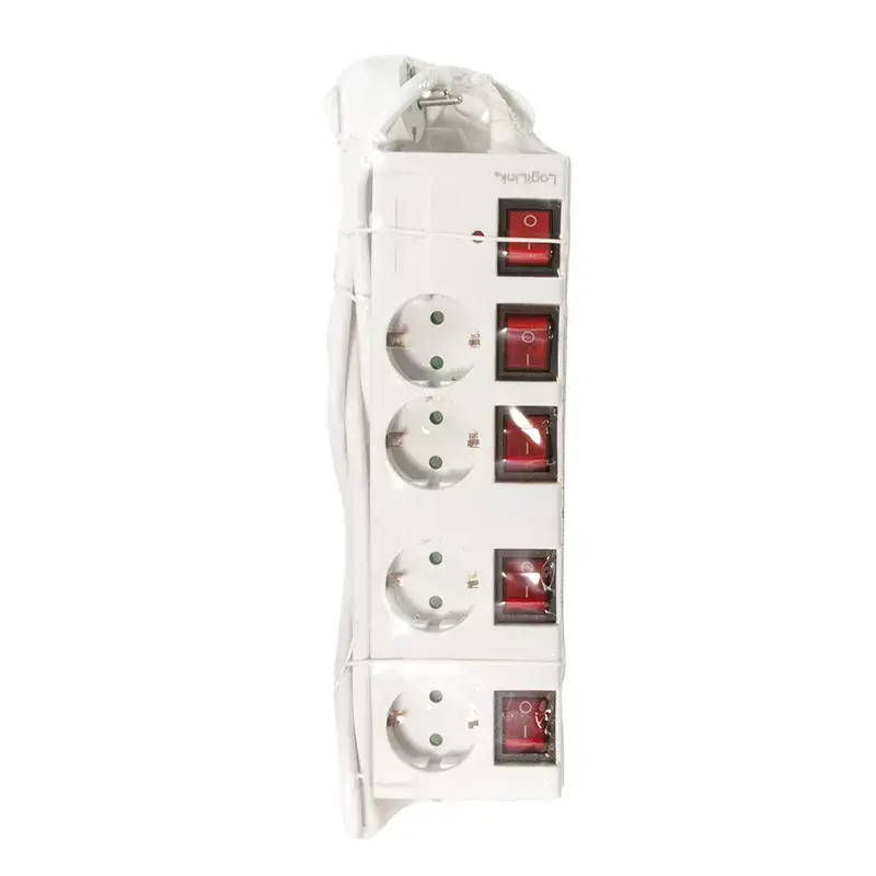 Power Extension LogiLink LPS252 1.5m 4 AC Outlets Indoor White