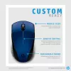 HP Wireless Mouse 220 (Lumiere Blue), beidhändig, RF Wireless, Blau