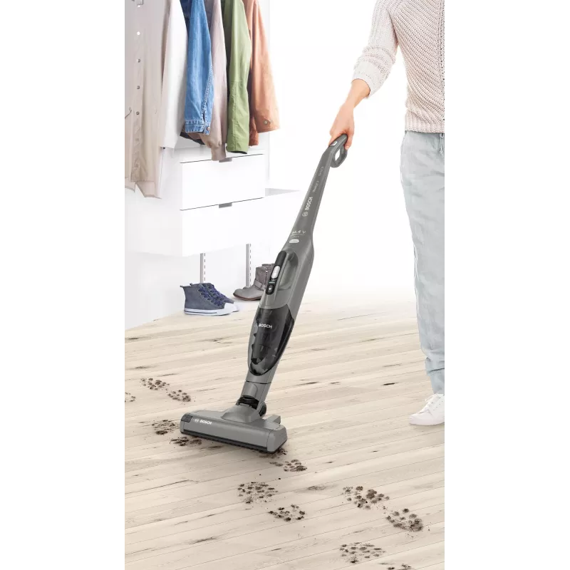 Bosch Serie 2 BBHF214G Stabstaubsauger/elektrischer Besen 2-in-1-Stabstaubsauger Akku Trocken Beutellos Grau