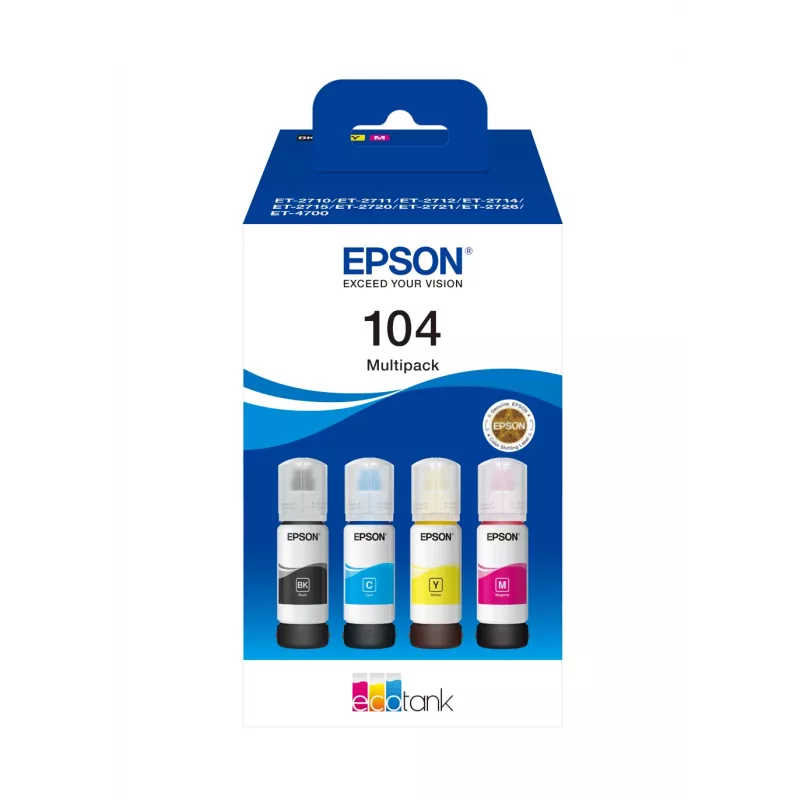 Cartridge Epson Ink C13T00P640 / 104 Multipack BK,C,M,Y