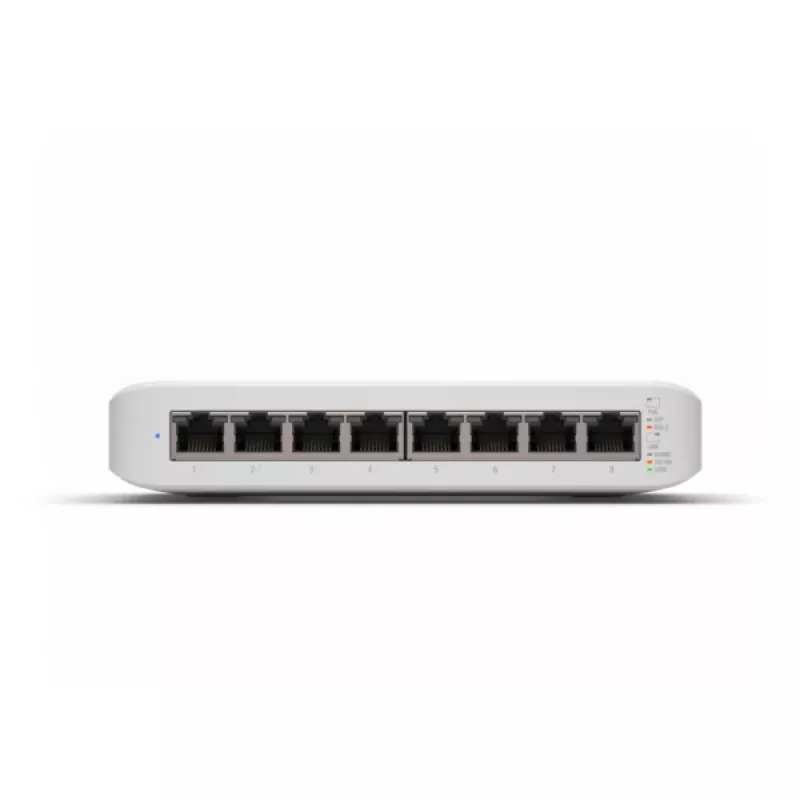 Managed Switch UBIQUITI UniFi Switch Lite 8 PoE L2, 8× Gigabit, 4× PoE+ (30 W/Port), 54 V DC, 60 W Verbrauch