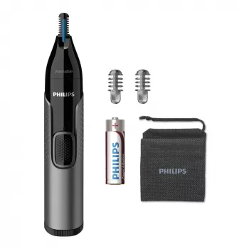 Philips Serie 3000 Nasentrimmer Serie 3000 NT3650/16 waschbarer Nasen-, Ohren- und Augenbrauentrimmer mit 2 Kammaufsätzen