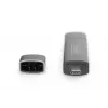 DIGITUS Combo Card Reader Hub (USB-C+USB 3.0) 1x SD, 1x MicroSD, 1x USB 3.0, grau