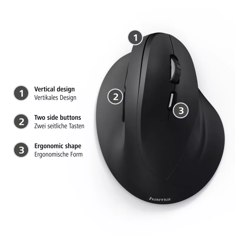 Hama EMC-500 Maus Büro Rechtshänder USB Typ-A Optisch 1800 DPI