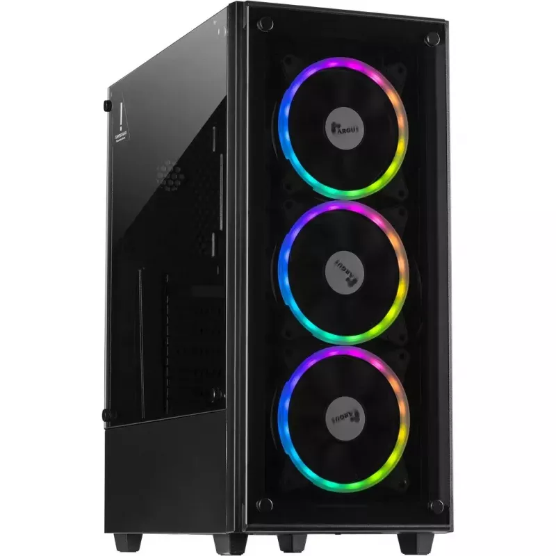PC-Gehäuse Inter-Tech C-303 Mirror Full Tower Schwarz