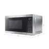 Sharp YC-MG02E-S Mikrowelle Schwarz, Stahl Kombinationsmikrowelle Arbeitsplatte 20 l 800 W