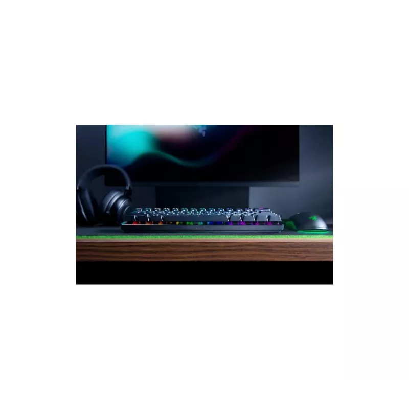 Mechanische Gaming-Tastatur Razer Huntsman Mini, Mini-Formfaktor, QWERTY US International, Optische Schalter, Kabelgebunden USB, Schwarz